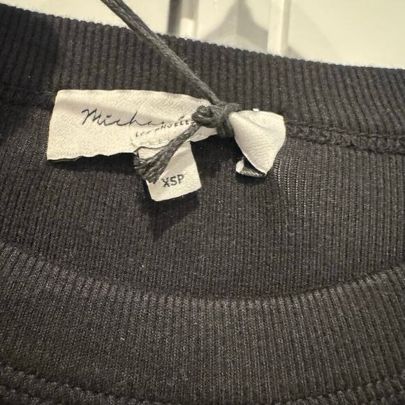 Michael Stars Christina 3 Quarter Sleeve Midi Dress Ultra Rib Black Size XSP NWT - Picture 11 of 12